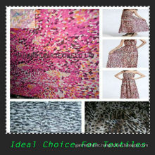 100% Polyester Leopard Pattern Printed Chiffon Fabric